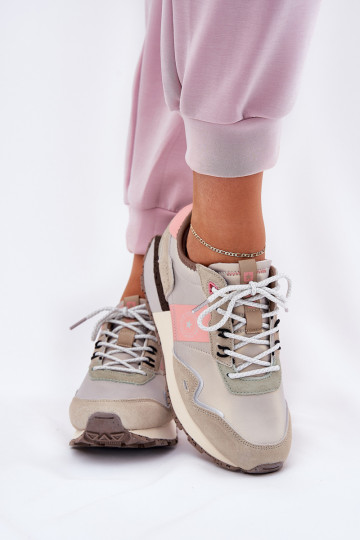 ze semiše Tenisky  Big Star RR274243 HI-POLY SYSTEM šedá-růžová 2