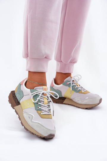 ze semiše Tenisky  Big Star RR274244 HI-POLY SYSTEM šedá-Žluté 2