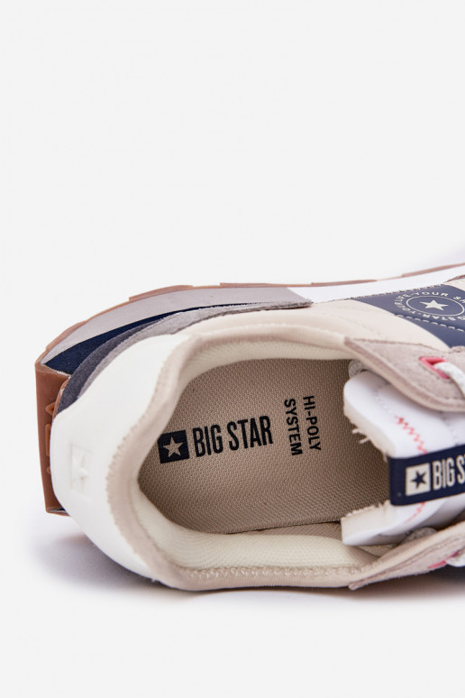 ze semiše Tenisky  s platformou Big Star RR174471 Hi-Poly System šedá ze semiše Tenisky  s platformou Big Star RR174471 Hi-Poly System šedá