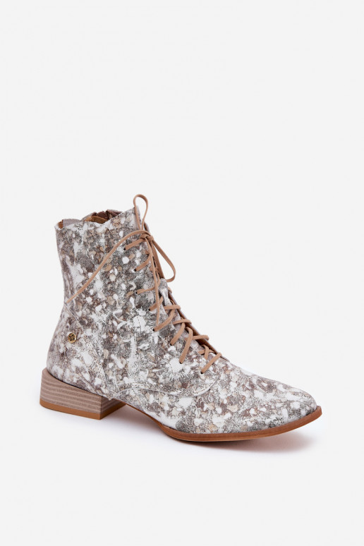 Dřeváky s širokými podpatky  06391-25 béžové   Dřeváky s širokými podpatky  06391-25 béžové