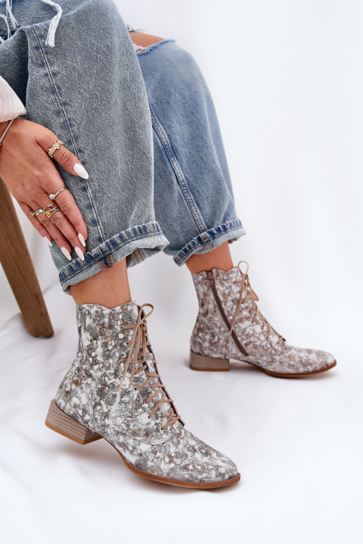 Dřeváky s širokými podpatky  06391-25 béžové   Dřeváky s širokými podpatky  06391-25 béžové