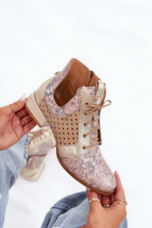 Dřeváky   05541-04 béžové-zlaté barvy Dřeváky   05541-04 béžové-zlaté barvy