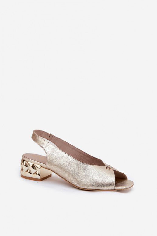 Elegantní styl Dámské sandály CheBello 4724 zlaté barvy  Elegantní styl Dámské sandály CheBello 4724 zlaté barvy