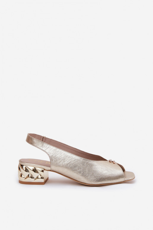 Elegantní styl Dámské sandály CheBello 4724 zlaté barvy  Elegantní styl Dámské sandály CheBello 4724 zlaté barvy