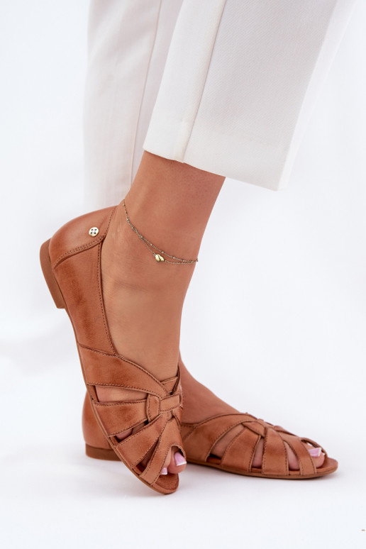 baleríny Z Odkrytymi Palcami  06908-29/001-1 hnědá baleríny Z Odkrytymi Palcami  06908-29/001-1 hnědá