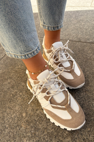  boty Tenisky  Artiker 56C1738 béžové-zlaté barvy