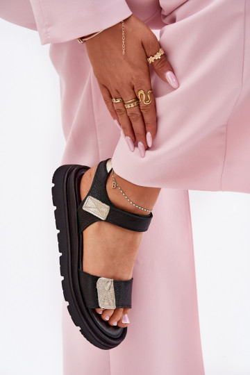 Dámské sandály  s platformou Zazoo 40443 Černé