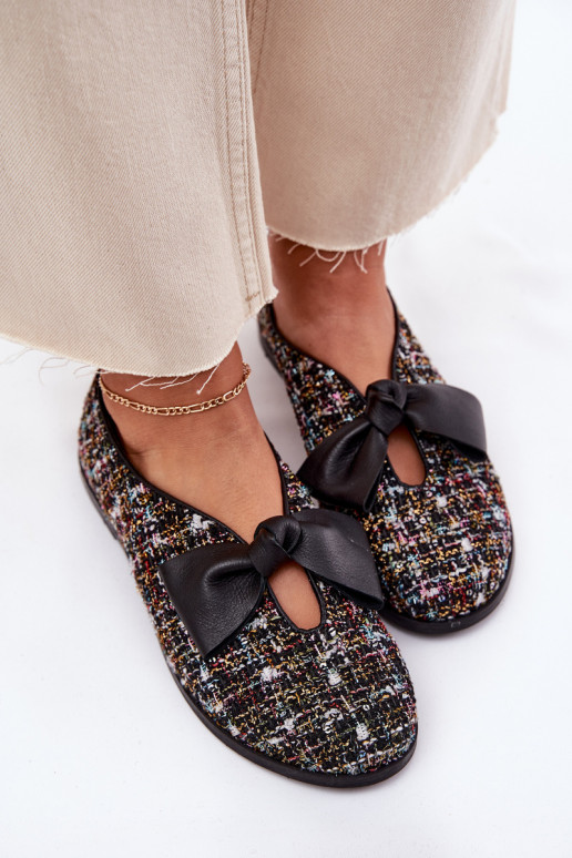 baleríny se stuhami Laura Messi 2921 Černé baleríny se stuhami Laura Messi 2921 Černé