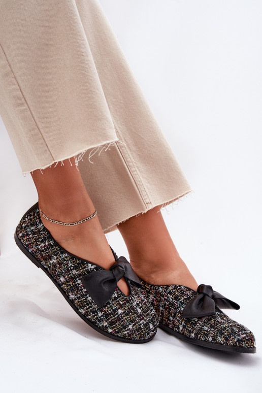 baleríny se stuhami Laura Messi 2921 Černé baleríny se stuhami Laura Messi 2921 Černé