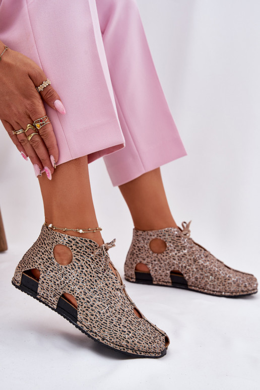 Dřeváky  03426-49 se vzory leopardí kožešiny  Dřeváky  03426-49 se vzory leopardí kožešiny