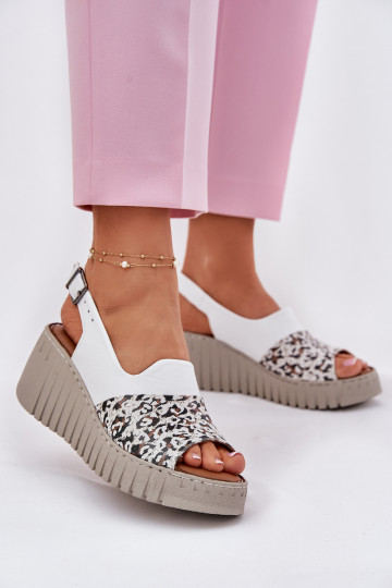 Dámské sandály Z Naturalnej Skóry  Artiker 56C0958 bílé 2