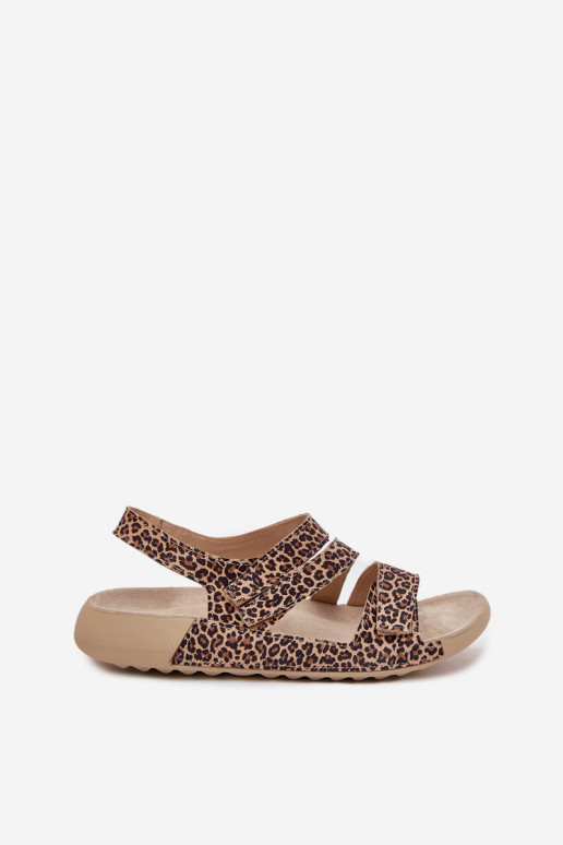 Dámské sandály  Zazoo K1004 se vzory leopardí kožešiny Dámské sandály  Zazoo K1004 se vzory leopardí kožešiny