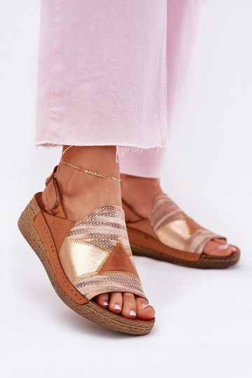 Dámské sandály     L7067-29 hnědá 2