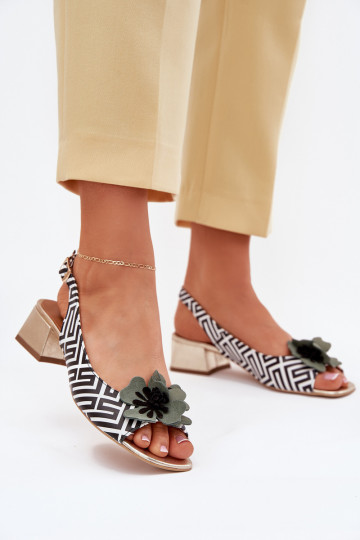 Dámské sandály     Laura Messi 2973 Bílá-Černé