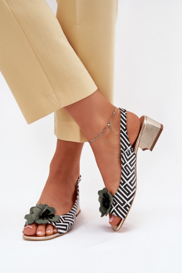 Dámské sandály     Laura Messi 2973 Bílá-Černé 2