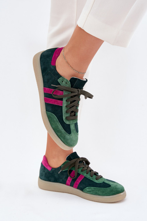Zazoo N1068 ze semiše  Tenisky  khaki Zazoo N1068 ze semiše  Tenisky  khaki