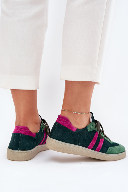 Zazoo N1068 ze semiše  Tenisky  khaki Zazoo N1068 ze semiše  Tenisky  khaki