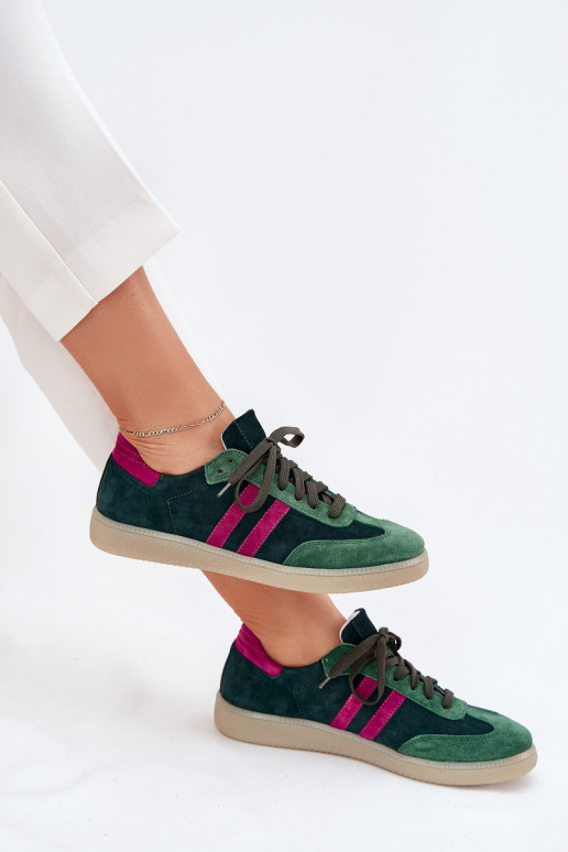 Zazoo N1068 ze semiše  Tenisky  khaki Zazoo N1068 ze semiše  Tenisky  khaki