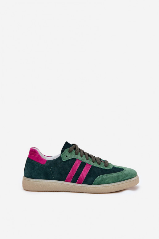 Zazoo N1068 ze semiše  Tenisky  khaki Zazoo N1068 ze semiše  Tenisky  khaki