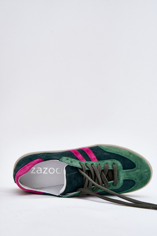 Zazoo N1068 ze semiše  Tenisky  khaki Zazoo N1068 ze semiše  Tenisky  khaki