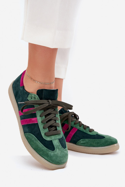 Zazoo N1068 ze semiše  Tenisky  khaki Zazoo N1068 ze semiše  Tenisky  khaki