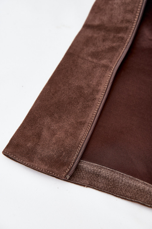 ze semiše dlouhé boty s podpatky  hnědá Lissara