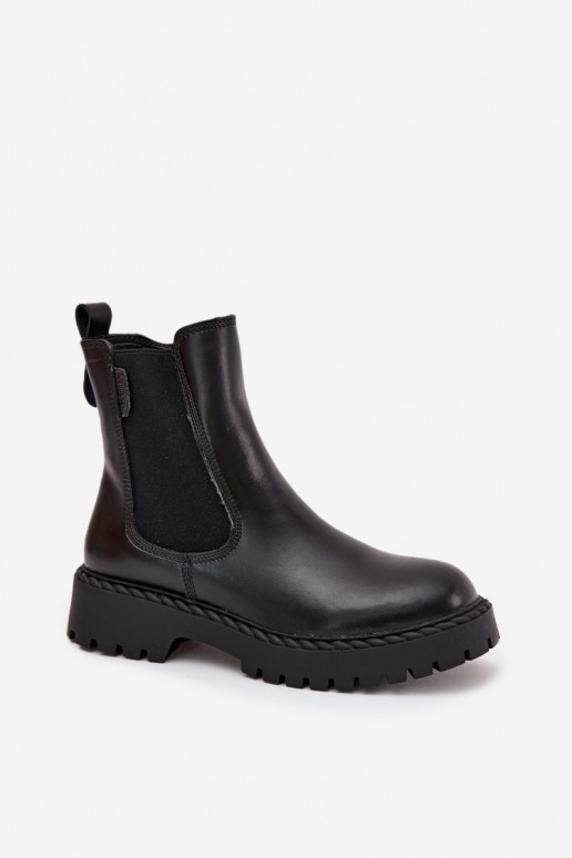 stylové podpatky  zateplené  Big Star OO274109 Černé  stylové podpatky  zateplené  Big Star OO274109 Černé