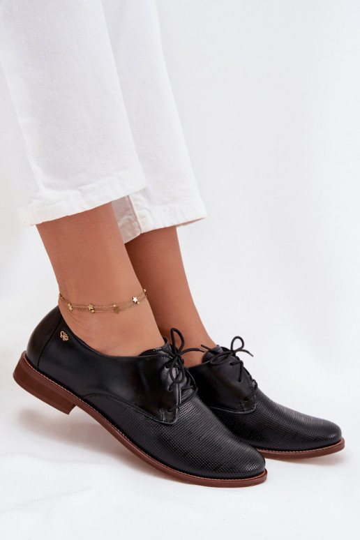 boty  Elegantní styl se šněrováním Zazoo 4238 Černé  boty  Elegantní styl se šněrováním Zazoo 4238 Černé