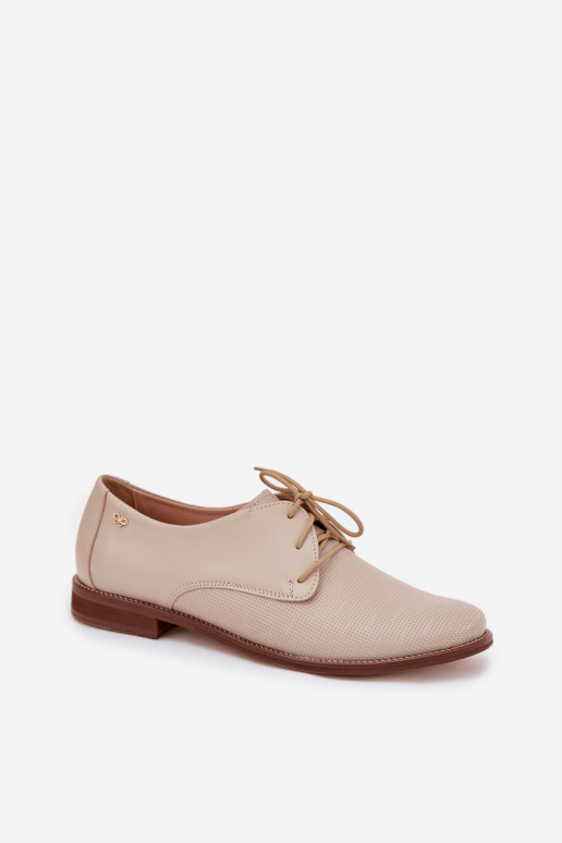 boty  Elegantní styl se šněrováním Zazoo 4238 béžové  boty  Elegantní styl se šněrováním Zazoo 4238 béžové