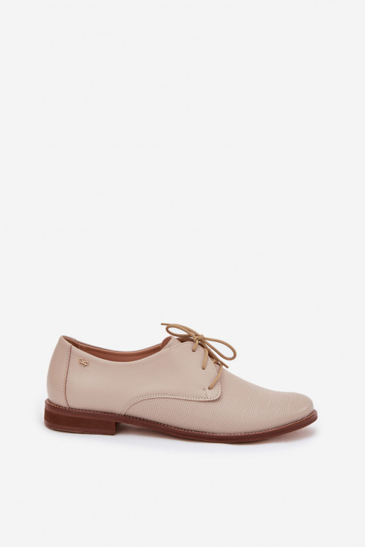 boty  Elegantní styl se šněrováním Zazoo 4238 béžové  boty  Elegantní styl se šněrováním Zazoo 4238 béžové