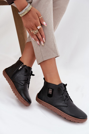  boty Barefoot   Detalem Zazoo 30072 Černé