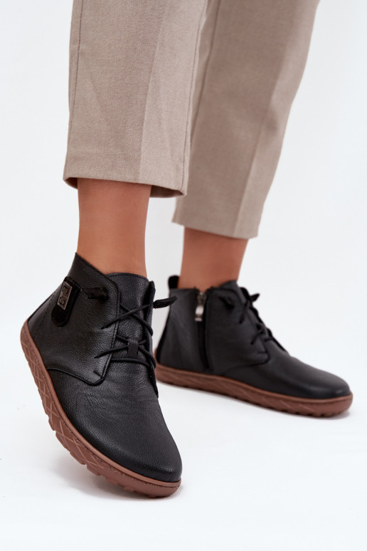  boty Barefoot   Detalem Zazoo 30072 Černé