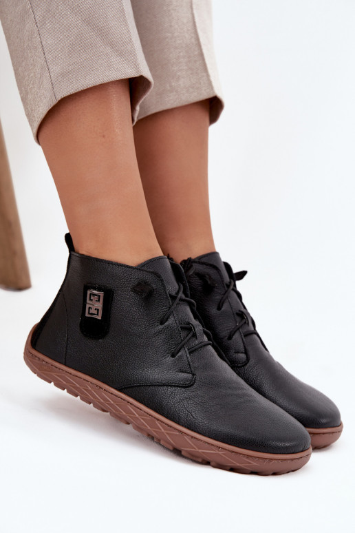  boty Barefoot   Detalem Zazoo 30072 Černé