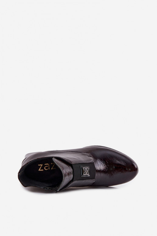  s efektem laku Dřeváky   Detalem zateplené Zazoo 60560 vínová