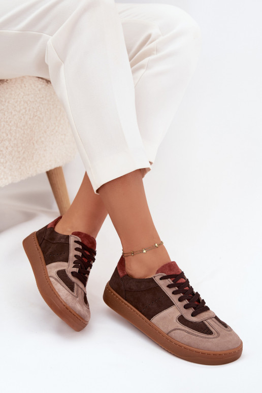 ze semiše Tenisky Barefoot  Zazoo N1277 hnědá  ze semiše Tenisky Barefoot  Zazoo N1277 hnědá