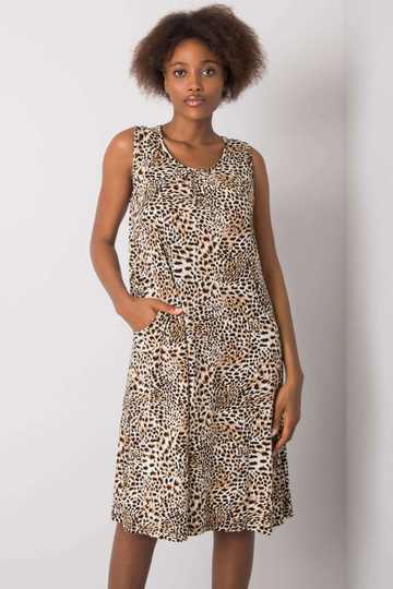 Šaty černo-pískové