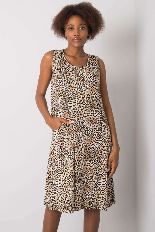 Šaty černo-pískové