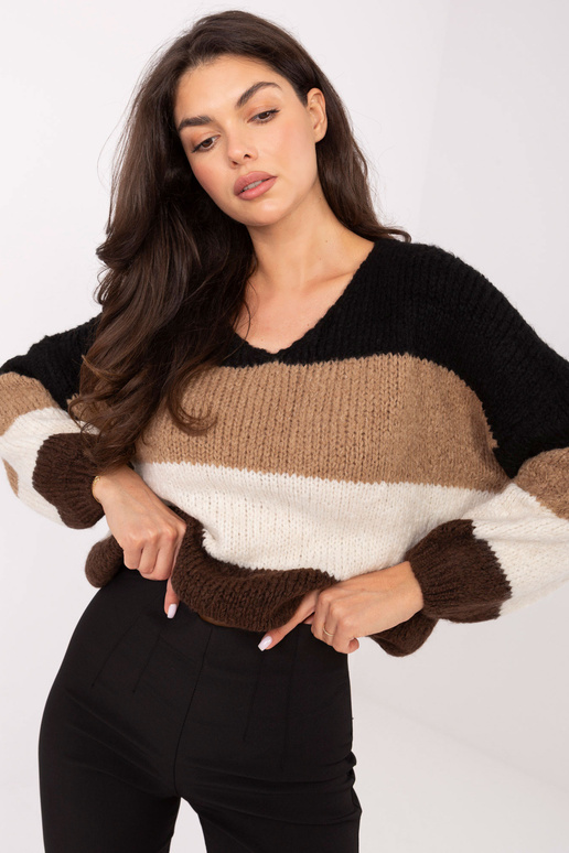 Svetr - černo-hnědý