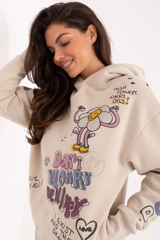 Světle hnědá mikina