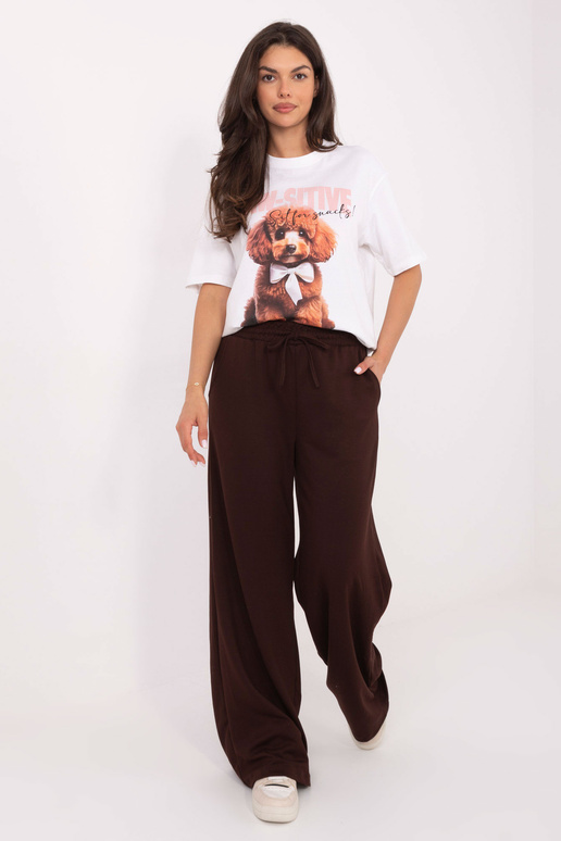 Tmavě hnědé sportovní kalhoty