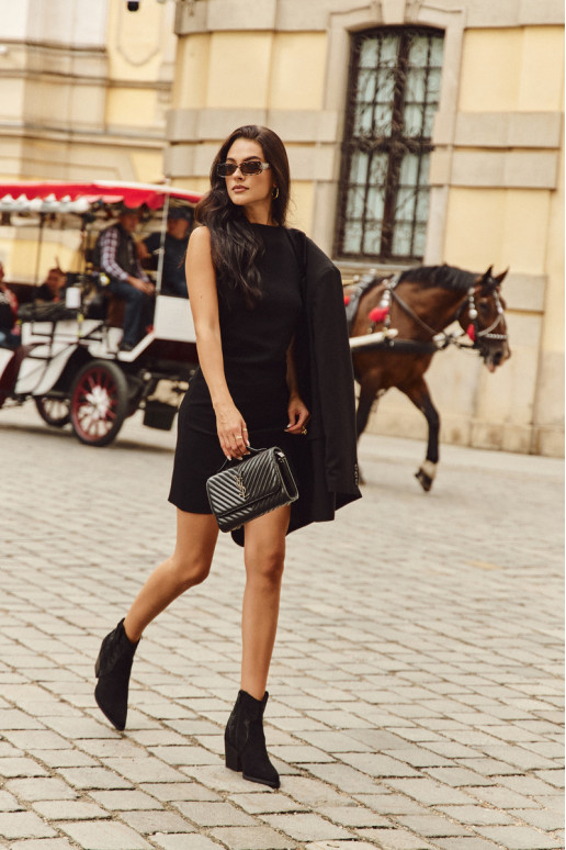 Boty v kovbojském stylu  zateplené  s podpatky Černé Arabella Boty v kovbojském stylu  zateplené  s podpatky Černé Arabella