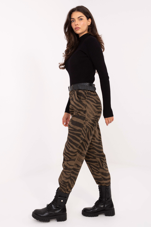 Kalhoty - khaki barva