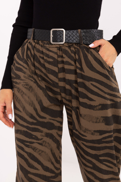 Kalhoty - khaki barva