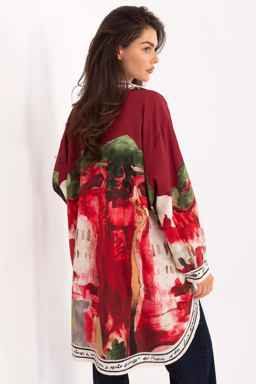 Košile bordó barvy