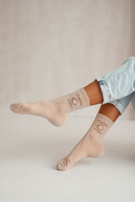 Ponožky  Coffee FIRST béžové