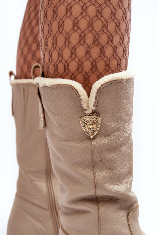   dlouhé boty  béžové Bayla