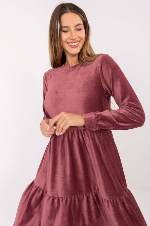 Sukienka-D10040Z30289-ciemny różowy