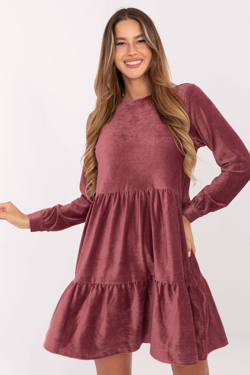 Sukienka-D10040Z30289-ciemny różowy