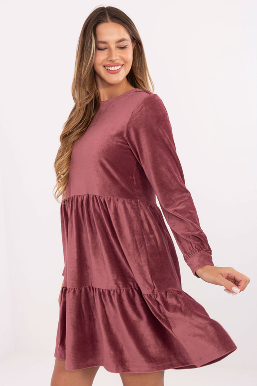 Sukienka-D10040Z30289-ciemny różowy