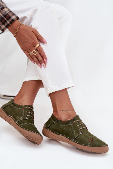  boty  Z Przeszyciami Artiker 57C2112 zelené